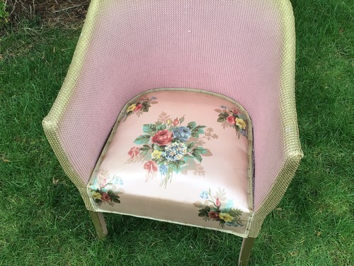 Vintage wicker armchair seat - vintage,