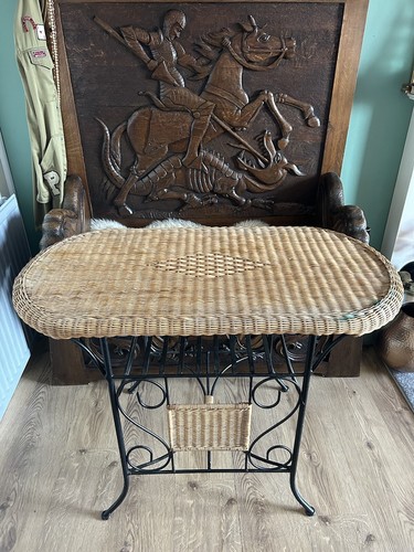 Wicker cane bistro table with - bistro,