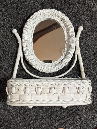 Vintage white wicker - wicker, rattan
