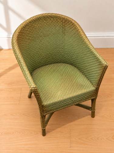 Vintage green wicker - wicker, rattan