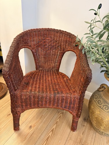 Vintage wicker tub - vintage, chair