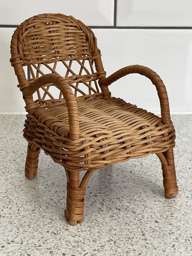 Vintage miniature woven - miniature, rattan