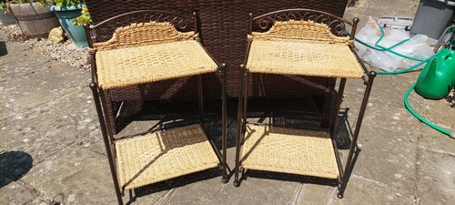 Pair rattan black - &, metal