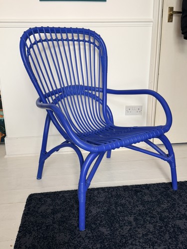 Habitat retro rattan blue - rattan,