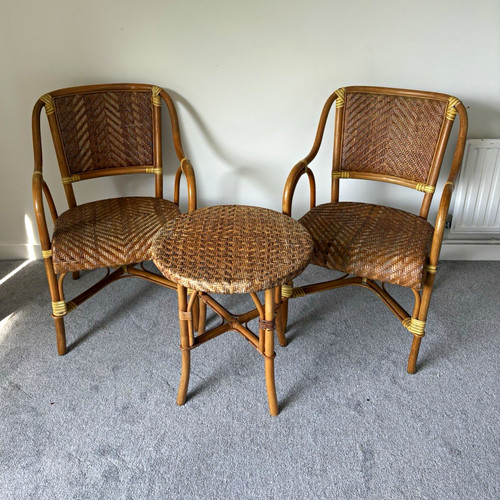 Vintage cane rattan piece - vintage,