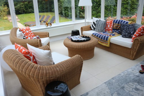 Wicker conservatory sofa - wicker,