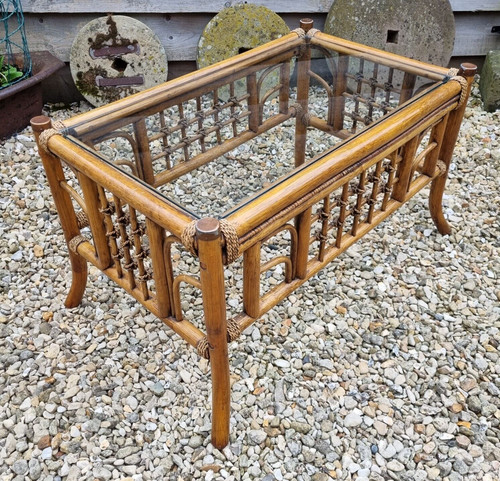 Vintage coffee table - table, bamboo