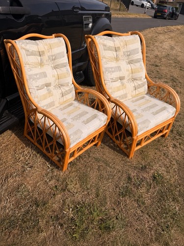 Pair vintage cane - vintage, cane/rattan